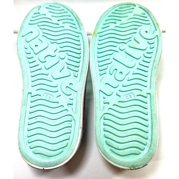 Native Jefferson Bling Sneakers, Hollywood Hydrangea Bling/Shell White, Kid Sz 9 - Picture 8 of 10
